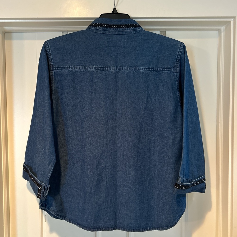 Tantrums Blue Denim Shirt with Halloween Accents - Picture 6 of 6